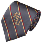 Florida State Seminoles Charcoal Stripe Necktie