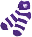 Kansas State Wildcats Stripe Fuzzy Socks