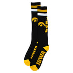 Iowa Hawkeyes Black Tube Socks