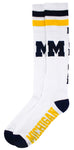 Michigan Wolverines White Tube Socks