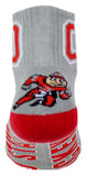 Ohio State Buckeyes Gray Quarter Socks