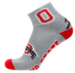 Ohio State Buckeyes Gray Quarter Socks