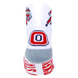Ohio State Buckeyes White & Gray Quarter Socks
