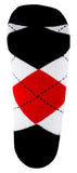 Nebraska Cornhuskers Argyle No-Show Footies