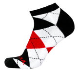 Nebraska Cornhuskers Argyle No-Show Footies