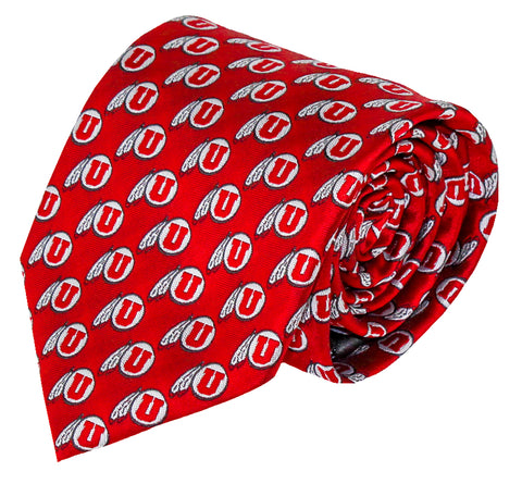 Utah Utes Red Repeating Necktie