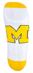 Michigan Wolverines White & Gold Footies