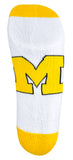 Michigan Wolverines White & Gold Footies