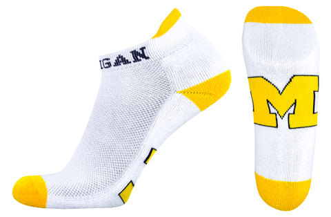 Michigan Wolverines White & Gold Footies