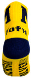 Michigan Wolverines Maize Quarter Socks