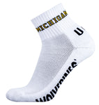 Michigan Wolverines White Quarter Socks