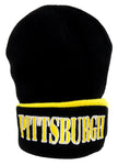 Pittsburgh Black Cuffed Knit Hat