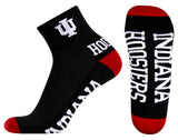 Indiana Hoosiers Black Quarter Socks
