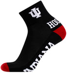 Indiana Hoosiers Black Quarter Socks