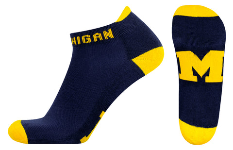 Michigan Wolverines Blue & Maize Footies