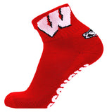 Wisconsin Badgers Badgers Red Quarter Socks