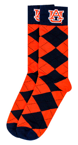 Auburn Tigers Argyle Dress Socks