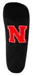 Nebraska Cornhuskers Black No-Show Footies