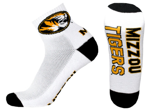 Missouri Tigers White Quarter Socks
