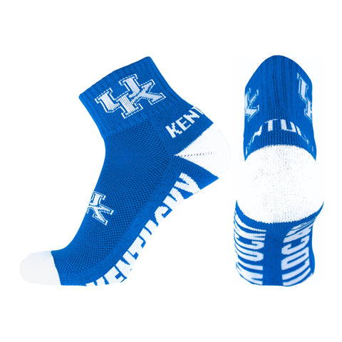 Kentucky Wildcats Blue Quarter Socks