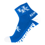 Kentucky Wildcats Blue Quarter Socks