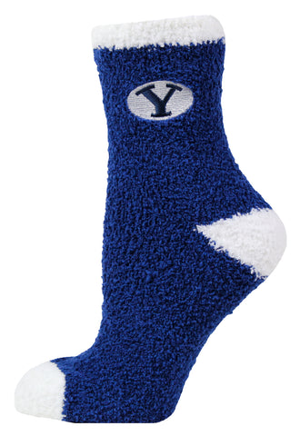 BYU Cougars Solid Fuzzy Socks