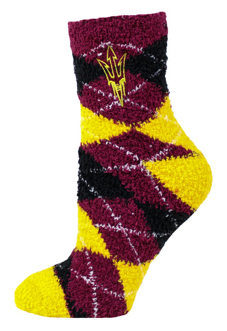 Arizona State Sun Devils Argyle Fuzzy Socks