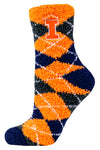 Illinois Fighting Illini Argyle Fuzzy Socks