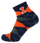 Illinois Fighting Illini Argyle Fuzzy Socks