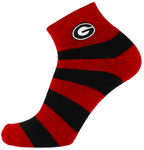 Georgia Bulldogs Stripe Fuzzy Socks