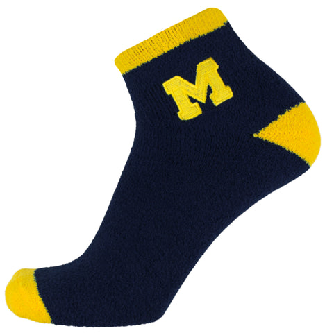 Michigan Wolverines Solid Fuzzy Socks