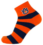 Auburn Tigers Stripe Fuzzy Socks