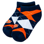 Auburn Tigers Toddler Argyle No-Show Footies