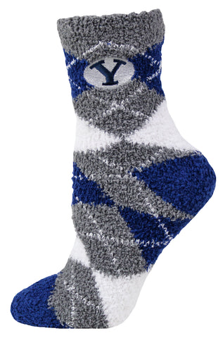 BYU Cougars Argyle Fuzzy Socks