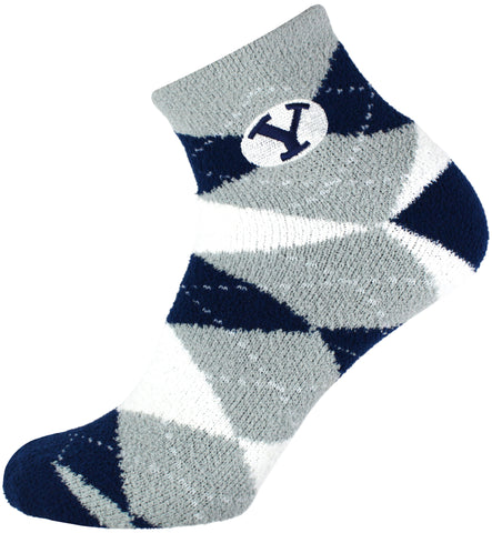 BYU Cougars Argyle Fuzzy Socks
