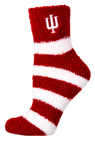 Indiana Hoosiers Stripe Fuzzy Socks