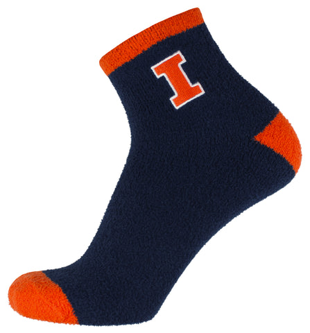 Illinois Fighting Illini Solid Fuzzy Socks