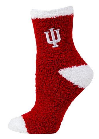 Indiana Hoosiers Solid Fuzzy Socks