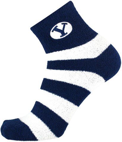 BYU Cougars Stripe Fuzzy Socks