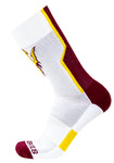 Arizona State Sun Devils White Sports Performance Socks