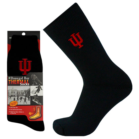Indiana Hoosiers Black Thermal Socks
