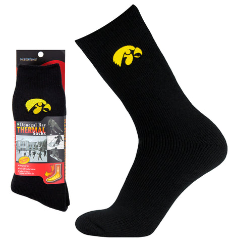 Iowa Hawkeyes Black Thermal Socks