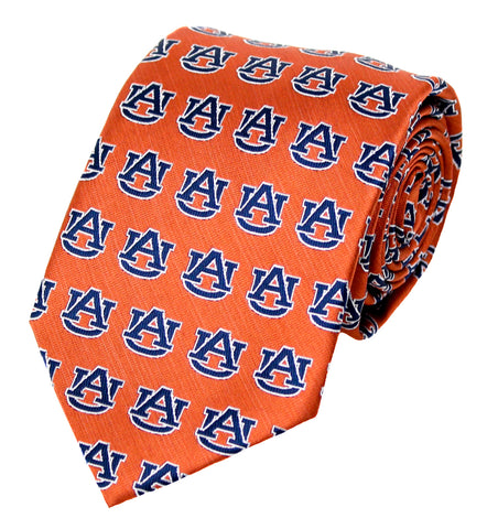 Auburn Tigers Repeating Orange Necktie