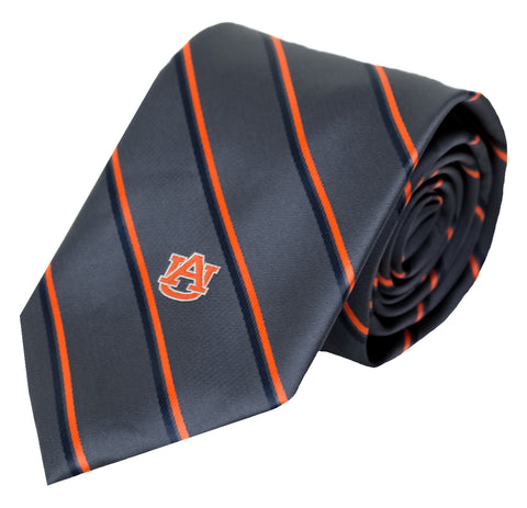 Auburn Tigers Charcoal Stripe Necktie