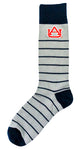 Auburn Tigers Blue Stripe Dress Socks