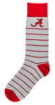 Alabama Crimson Tide Crimson Stripe Dress Socks