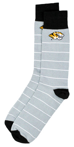 Missouri Tigers White Striped Dress Socks