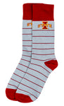 Iowa State Cyclones Cardinal Striped Dress Socks