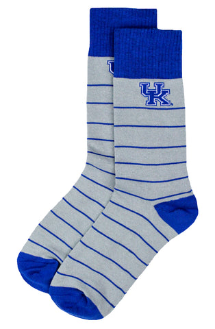 Kentucky Wildcats Blue Striped Dress Socks