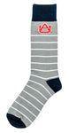 Auburn Tigers White Stripe Dress Socks